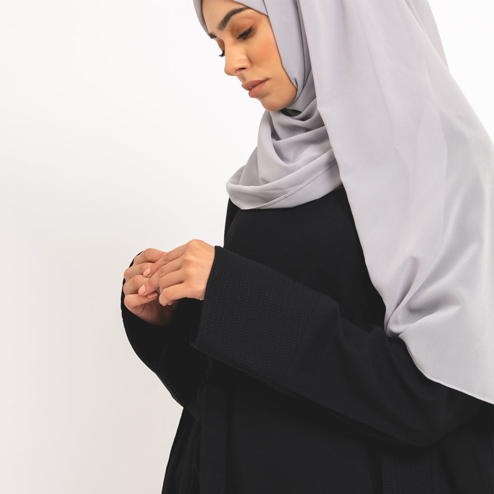 Formal Black 2-Piece Kimono with Slip Dress