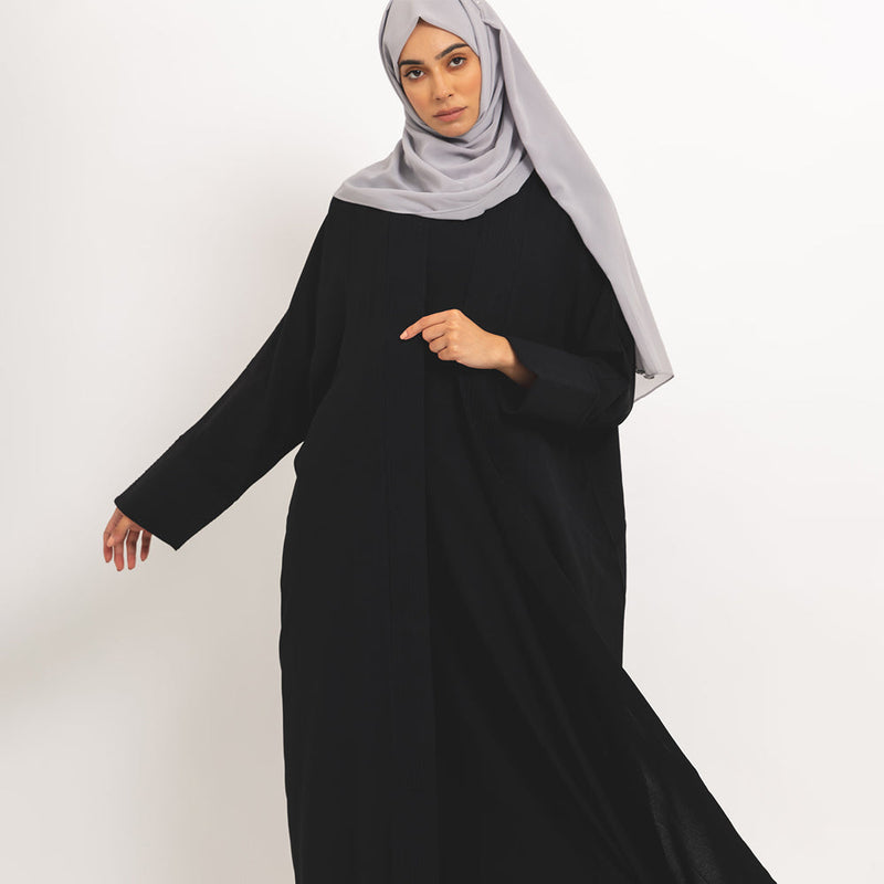 Formal Black 2-Piece Kimono med Slip Dress