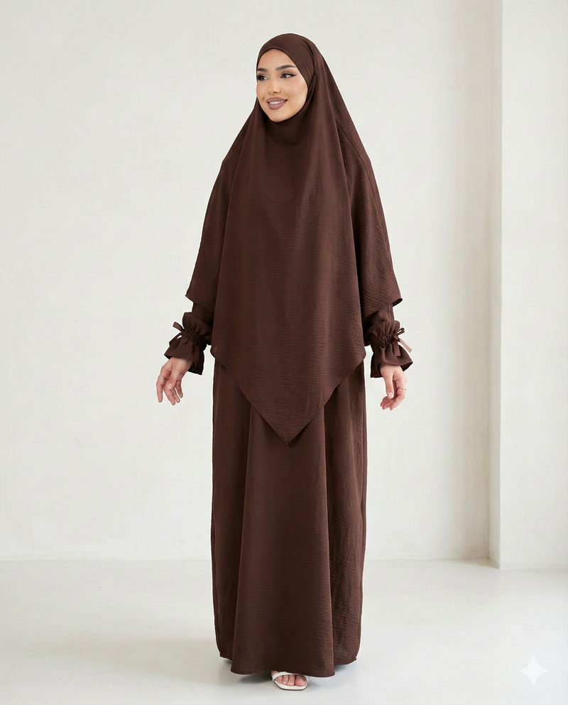 Comfort Abaya Sæt med Khimar