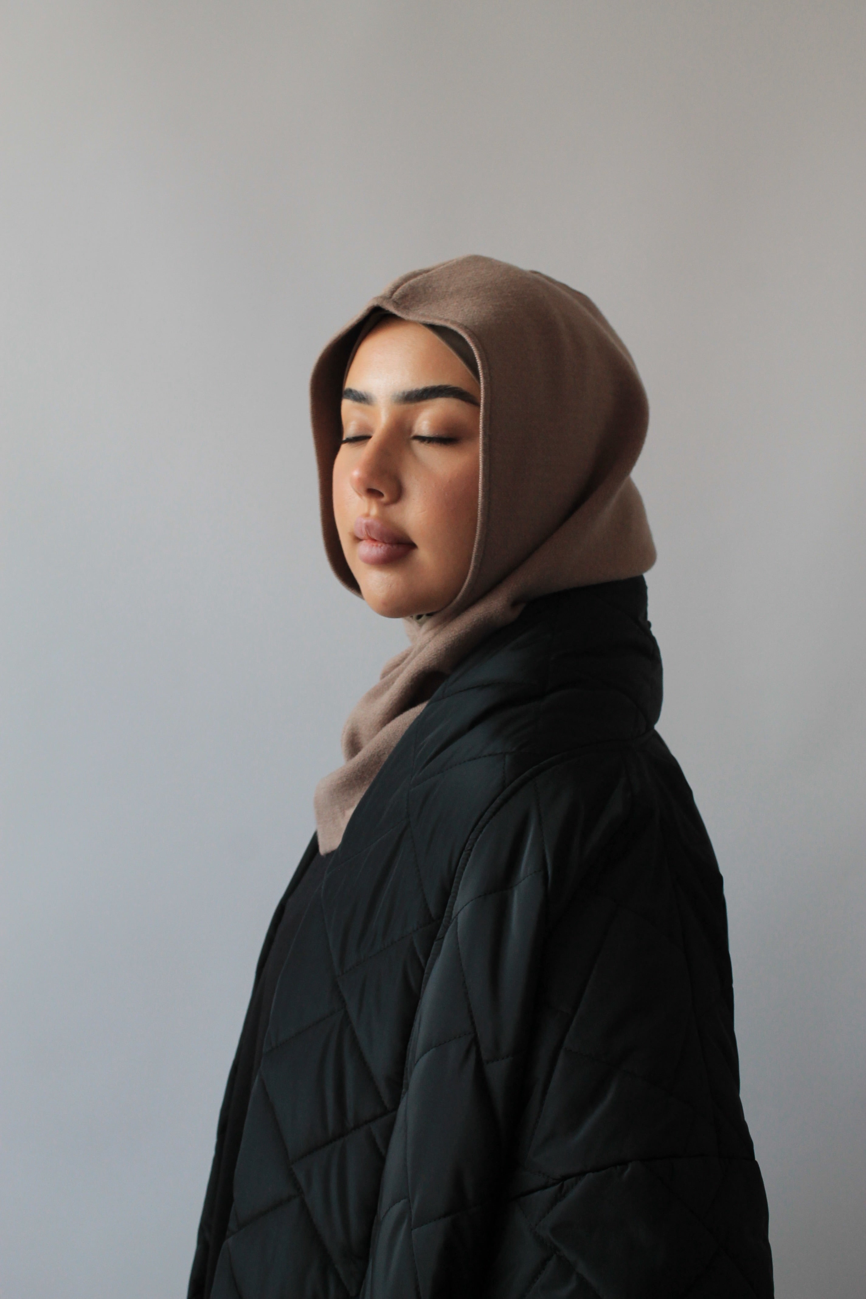 FINE KNIT BALACLAVA Brown