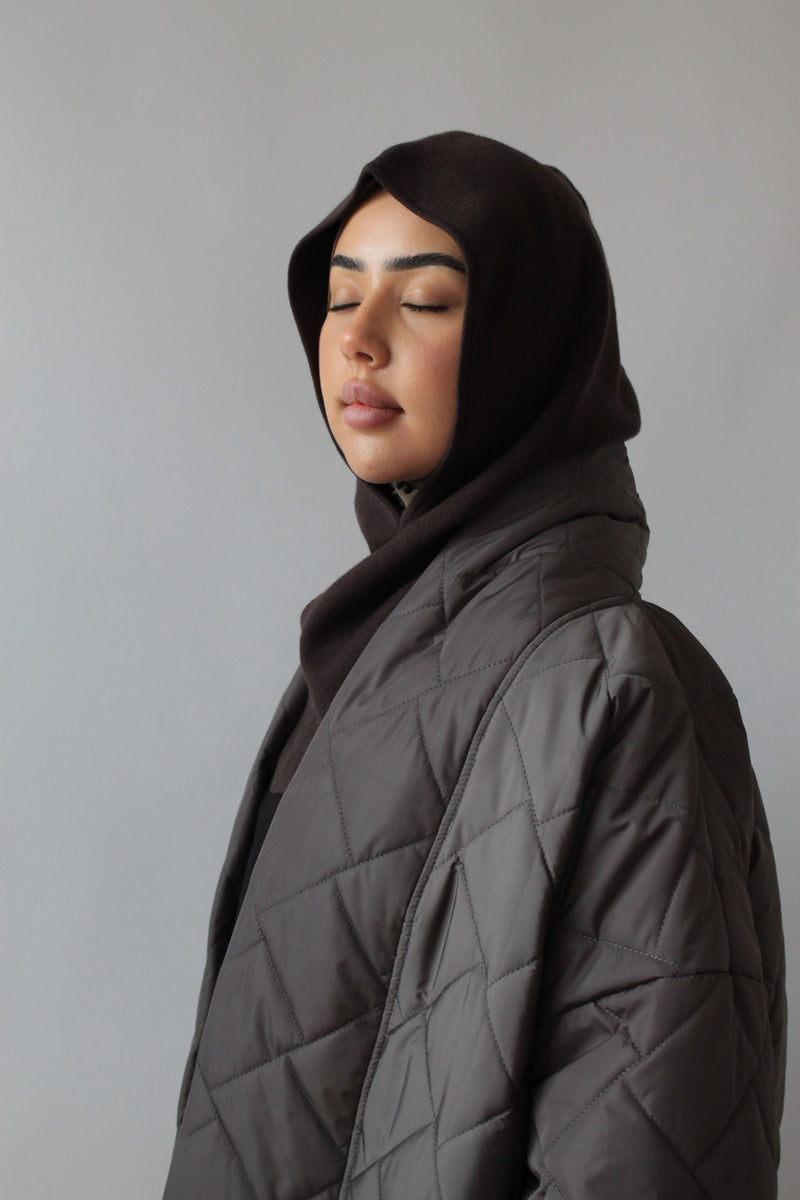 FINE KNIT BALACLAVA Brun